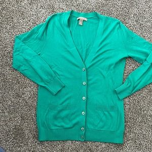 Teal Banana Republic Cardigan